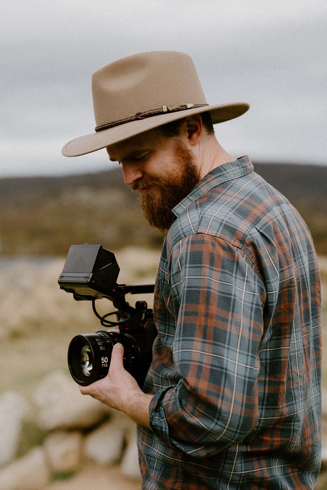 eric being a wedding videographer